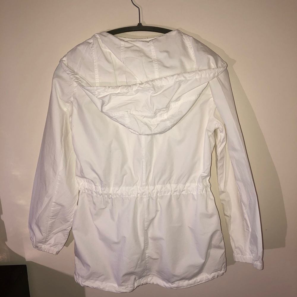 Gap White Spring Hooded Jacket Small - image 8